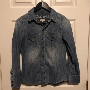 Madewell Western style denim top